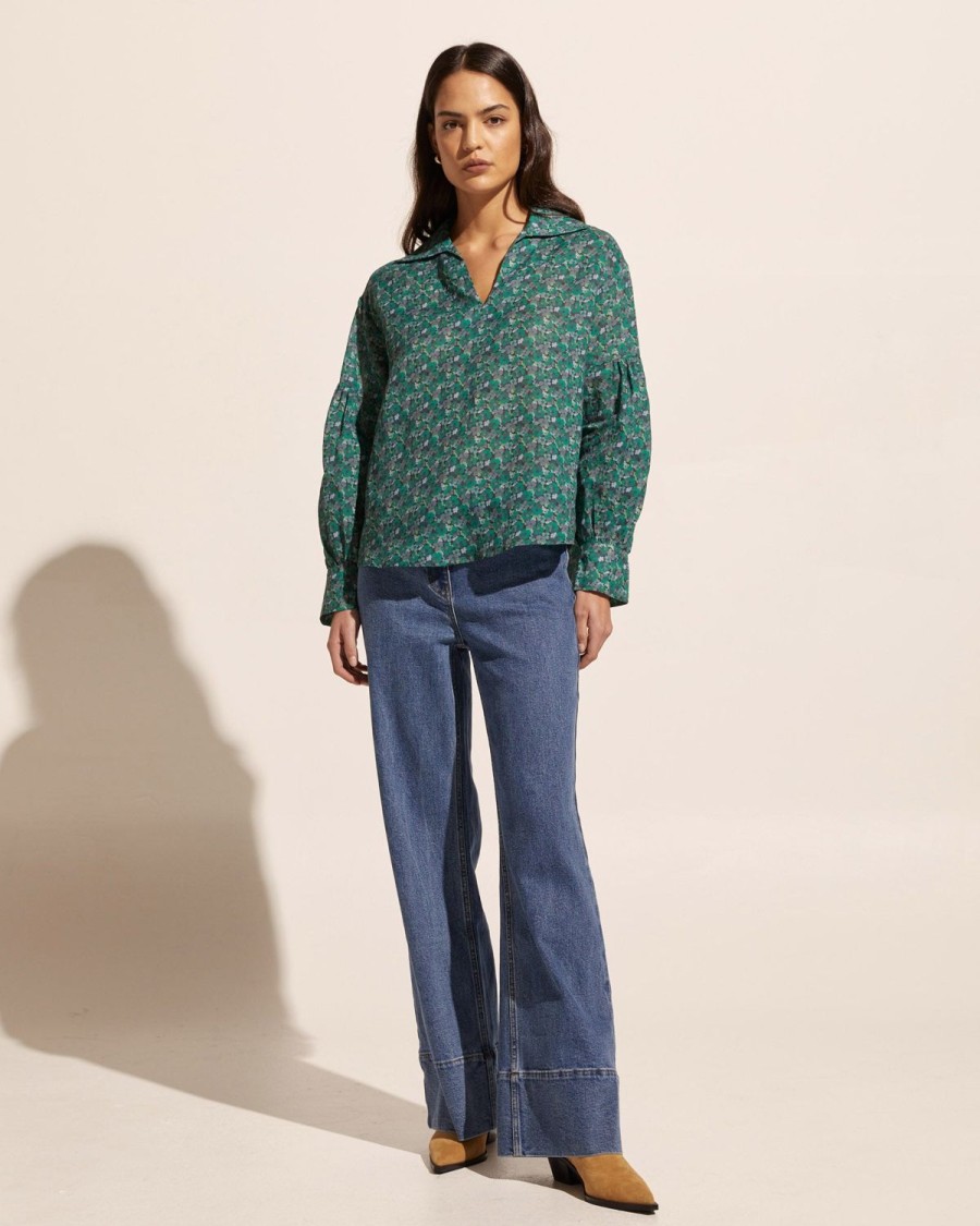 Zoe Kratzmann Bounty Top-Juniper Floral Tops