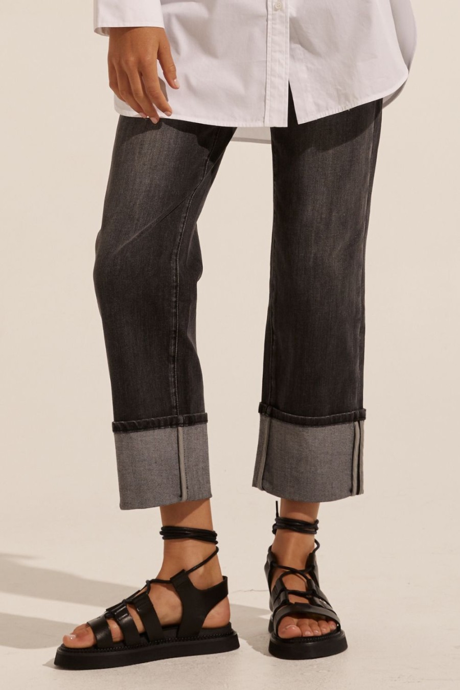 Zoe Kratzmann Journey Jean-Washed Black Bottoms