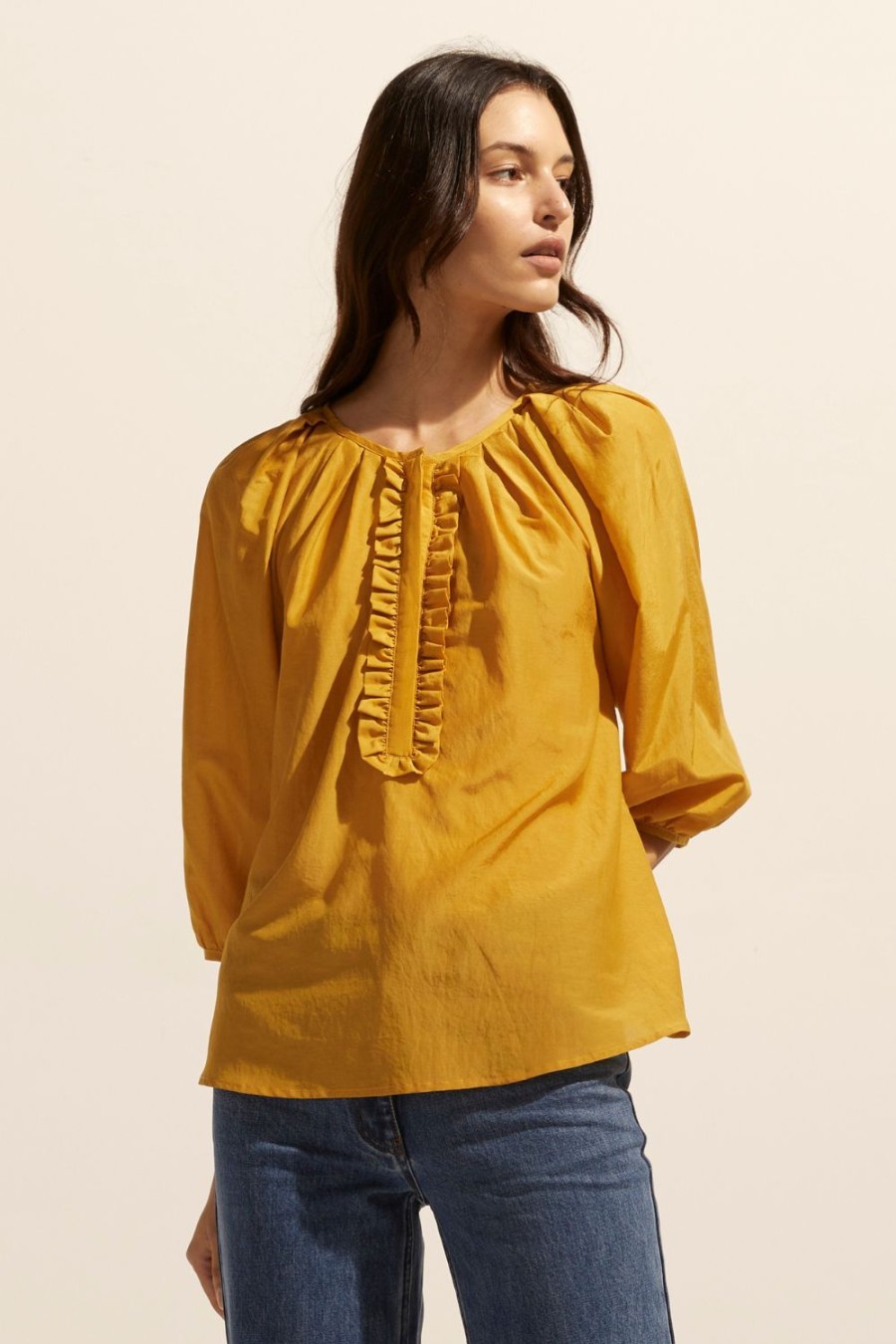 Zoe Kratzmann Refine Top-Ochre Tops