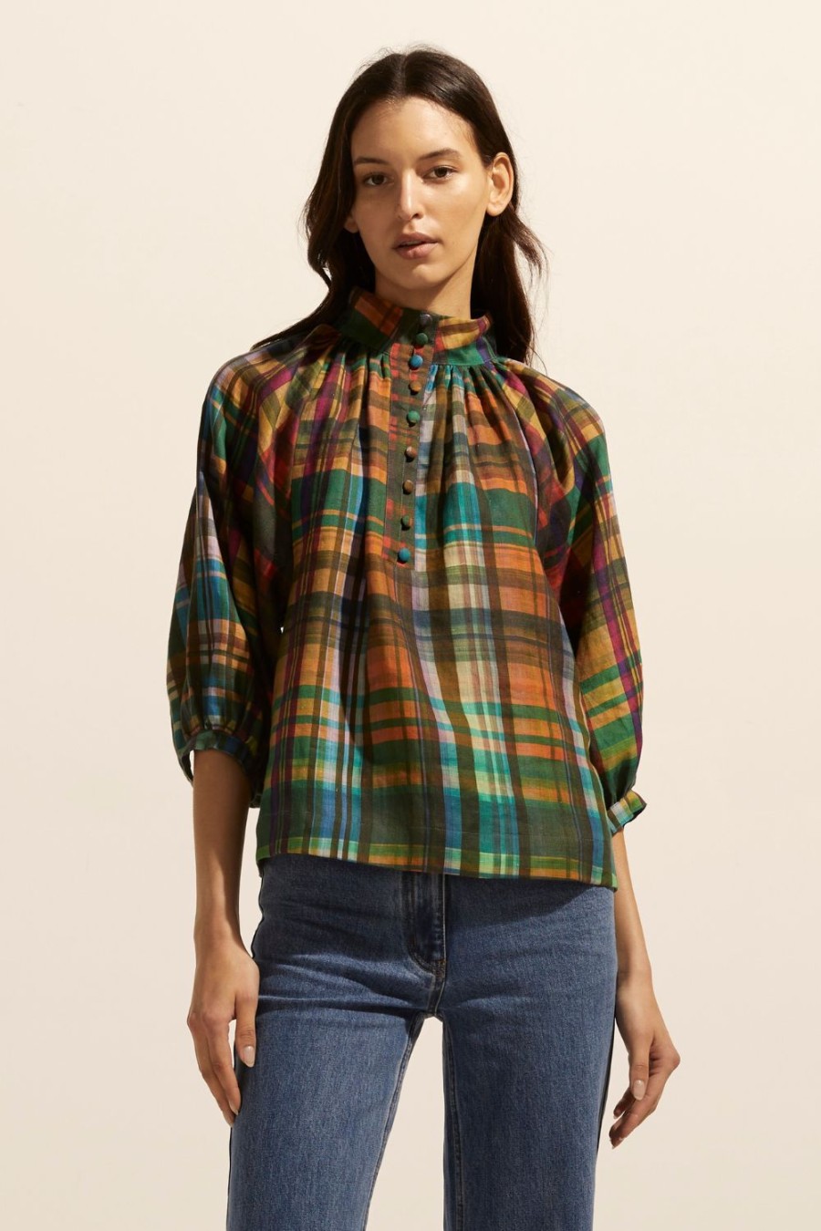 Zoe Kratzmann Fuse Top-Kaleidoscope Check Tops