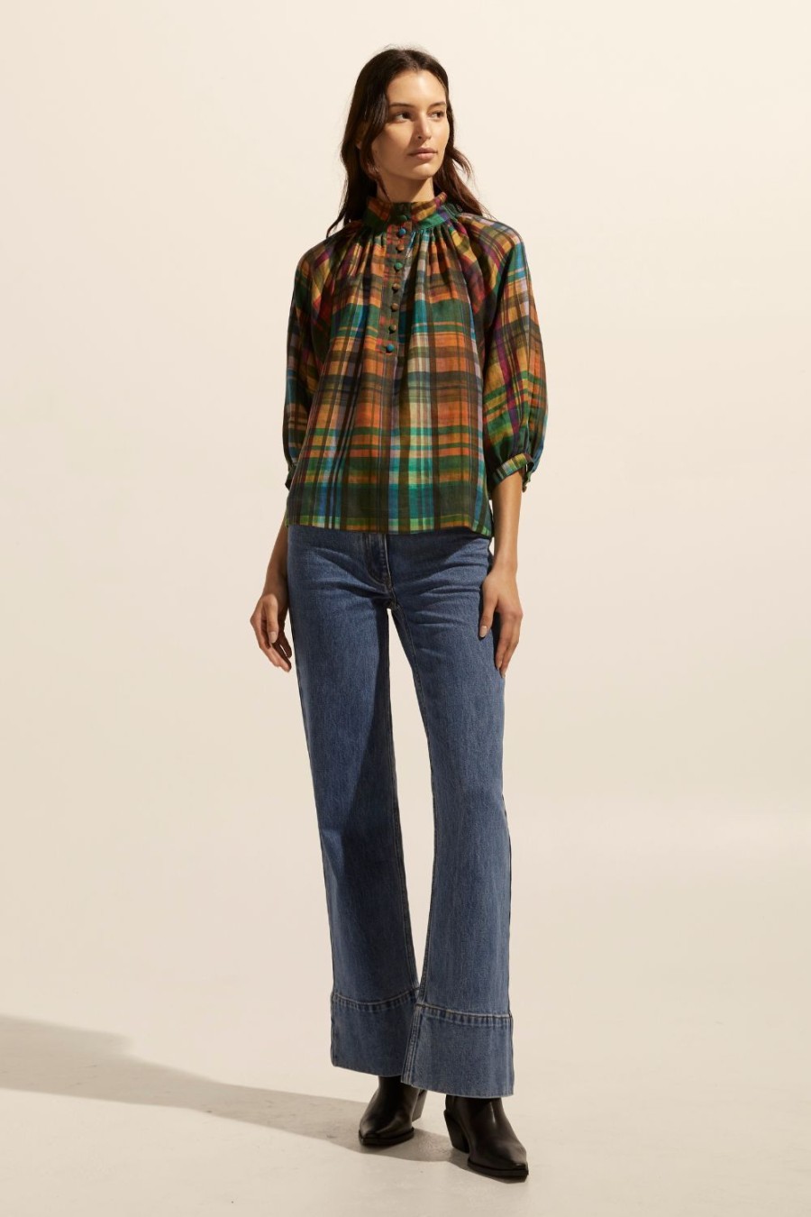 Zoe Kratzmann Fuse Top-Kaleidoscope Check Tops