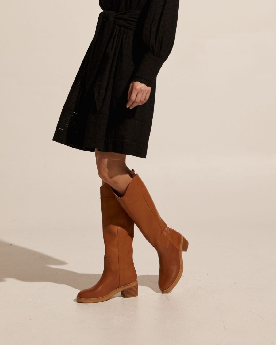 Zoe Kratzmann Baron Boot-Toffee Leather Boots