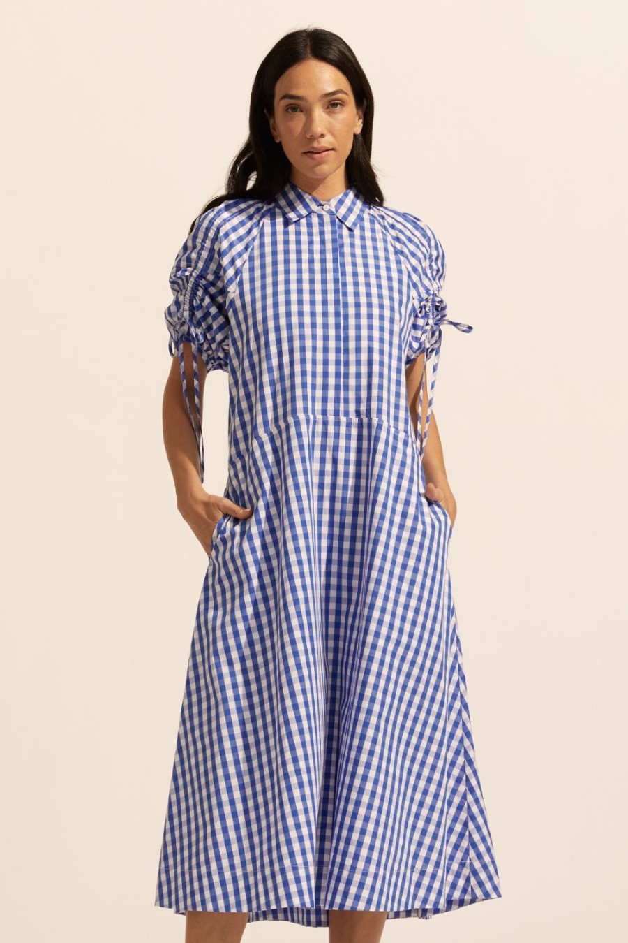 Zoe Kratzmann Urge Dress-Azure Gingham Check Dresses