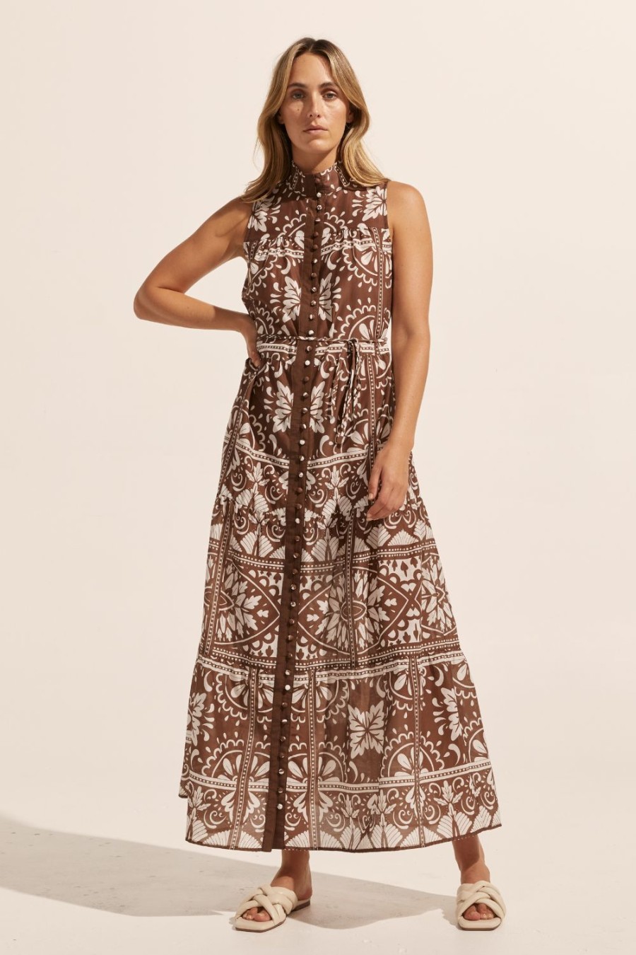 Zoe Kratzmann Crescent Dress-Choc Mosaic Dresses