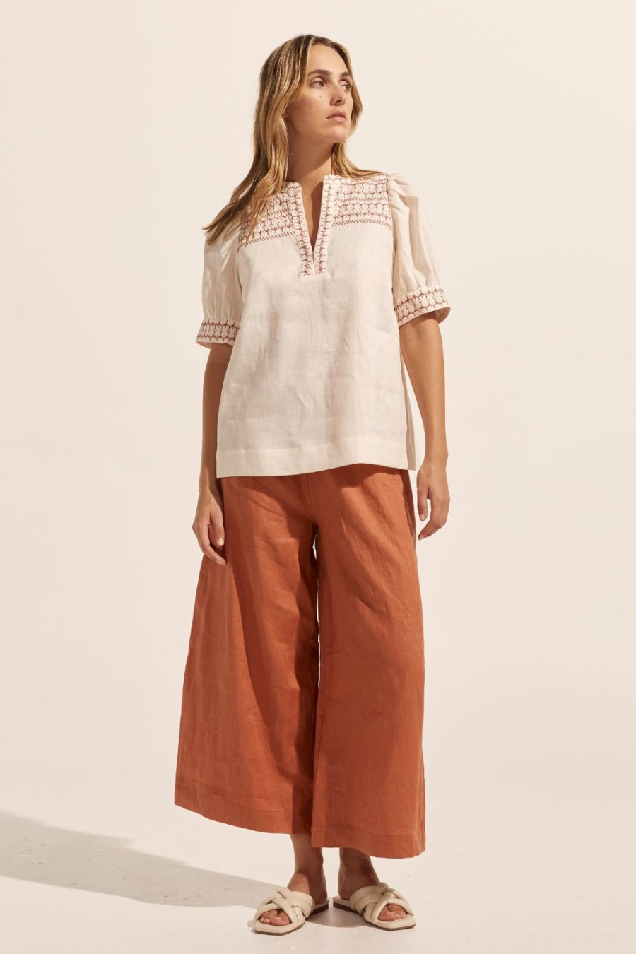 Zoe Kratzmann Dialect Top-Ivory Tops