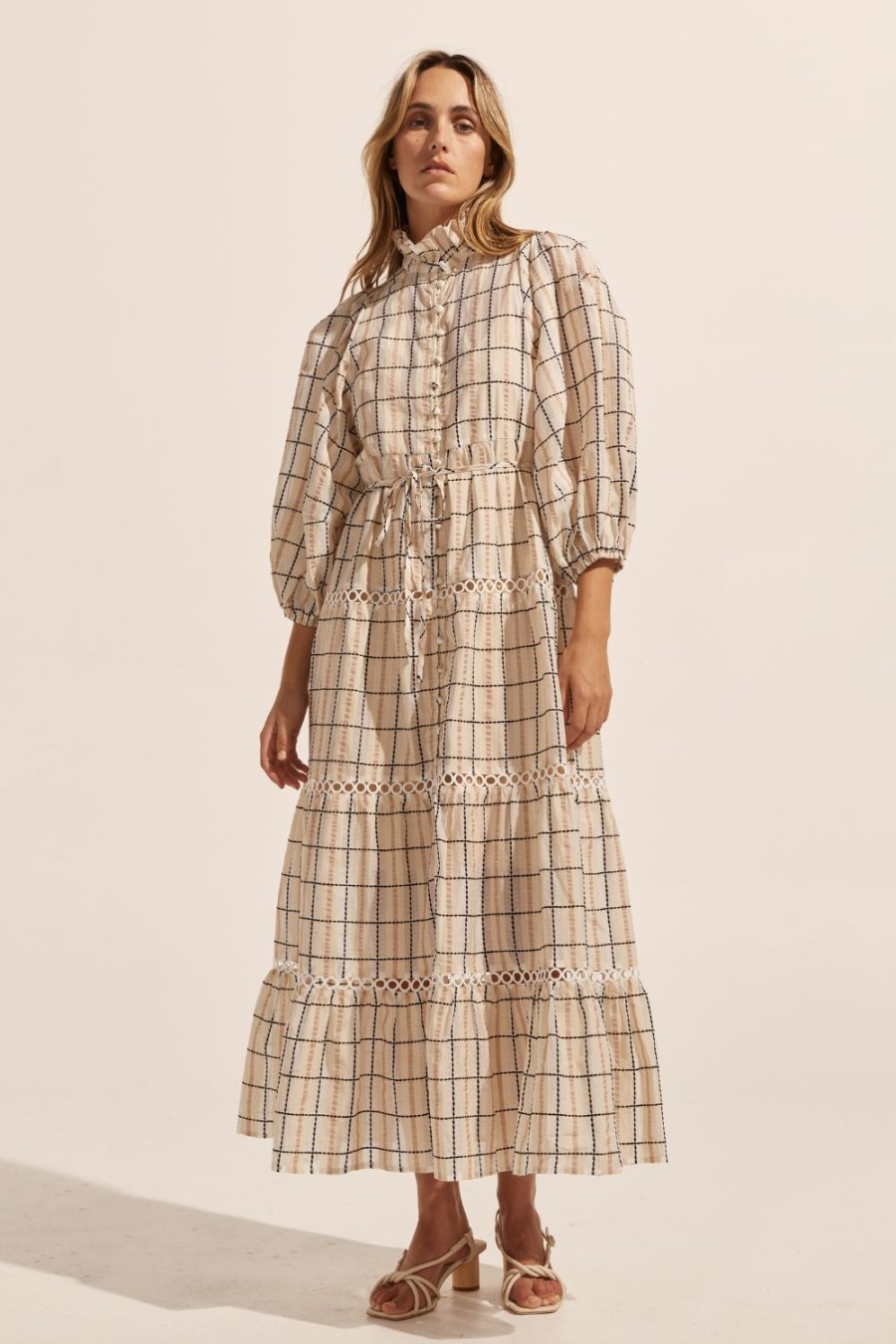 Zoe Kratzmann Toast Dress-Ivory Check Dresses