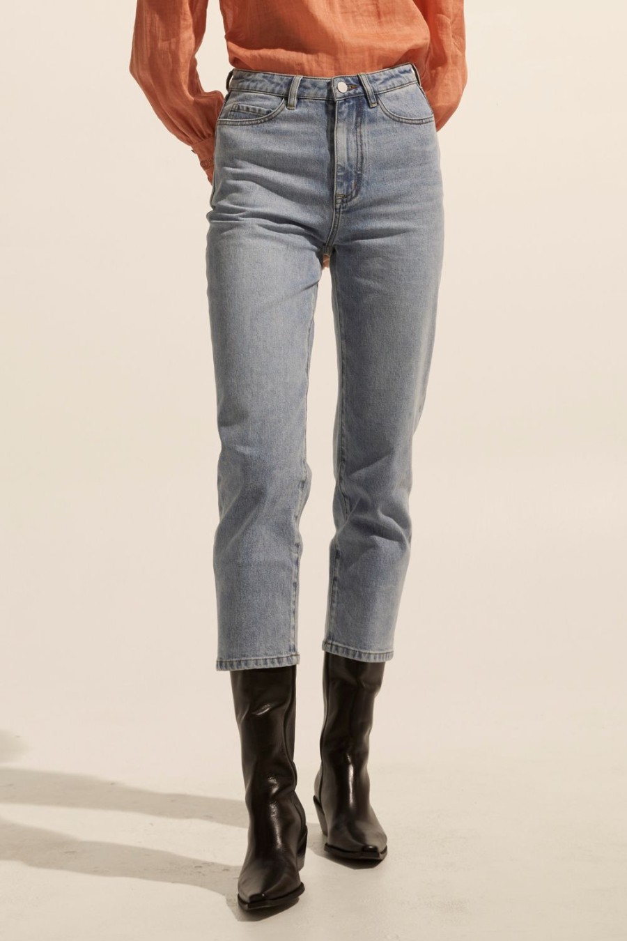 Zoe Kratzmann Tariff Jean-Washed Denim Bottoms