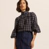 Zoe Kratzmann Pace Top-Black Check Tops