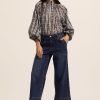 Zoe Kratzmann Fuse Top-Indigo Check Tops