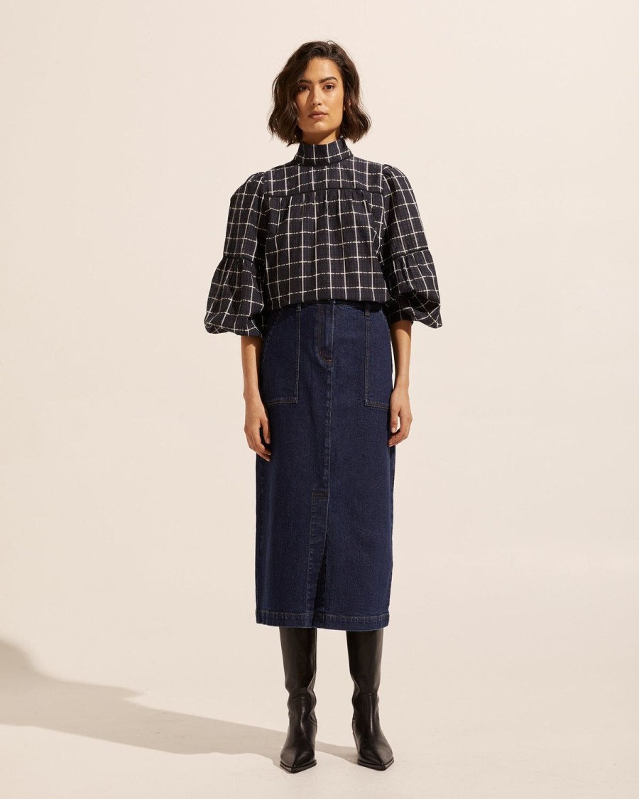 Zoe Kratzmann Loft Skirt-Dark Denim Bottoms