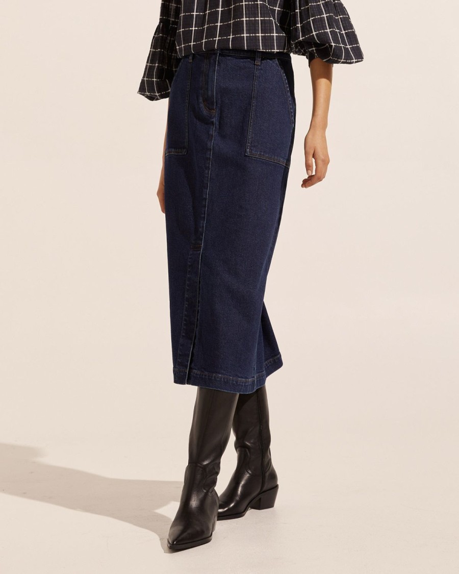 Zoe Kratzmann Loft Skirt-Dark Denim Bottoms