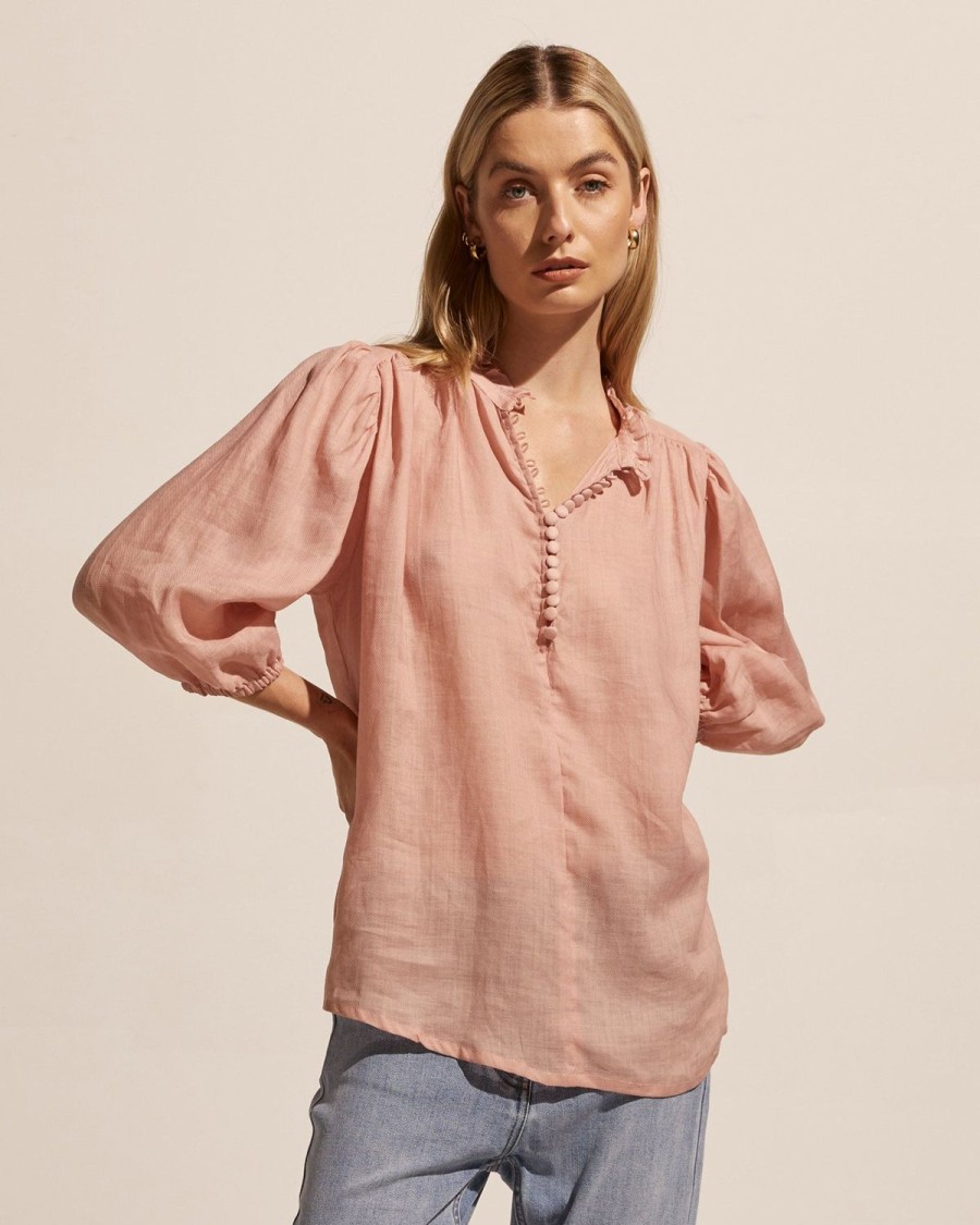 Zoe Kratzmann Lilt Top-Salmon Tops