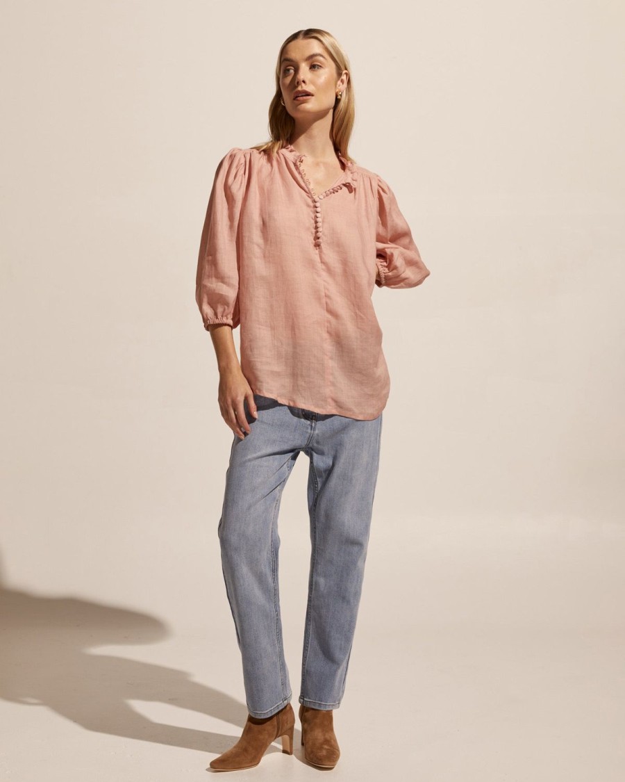 Zoe Kratzmann Lilt Top-Salmon Tops