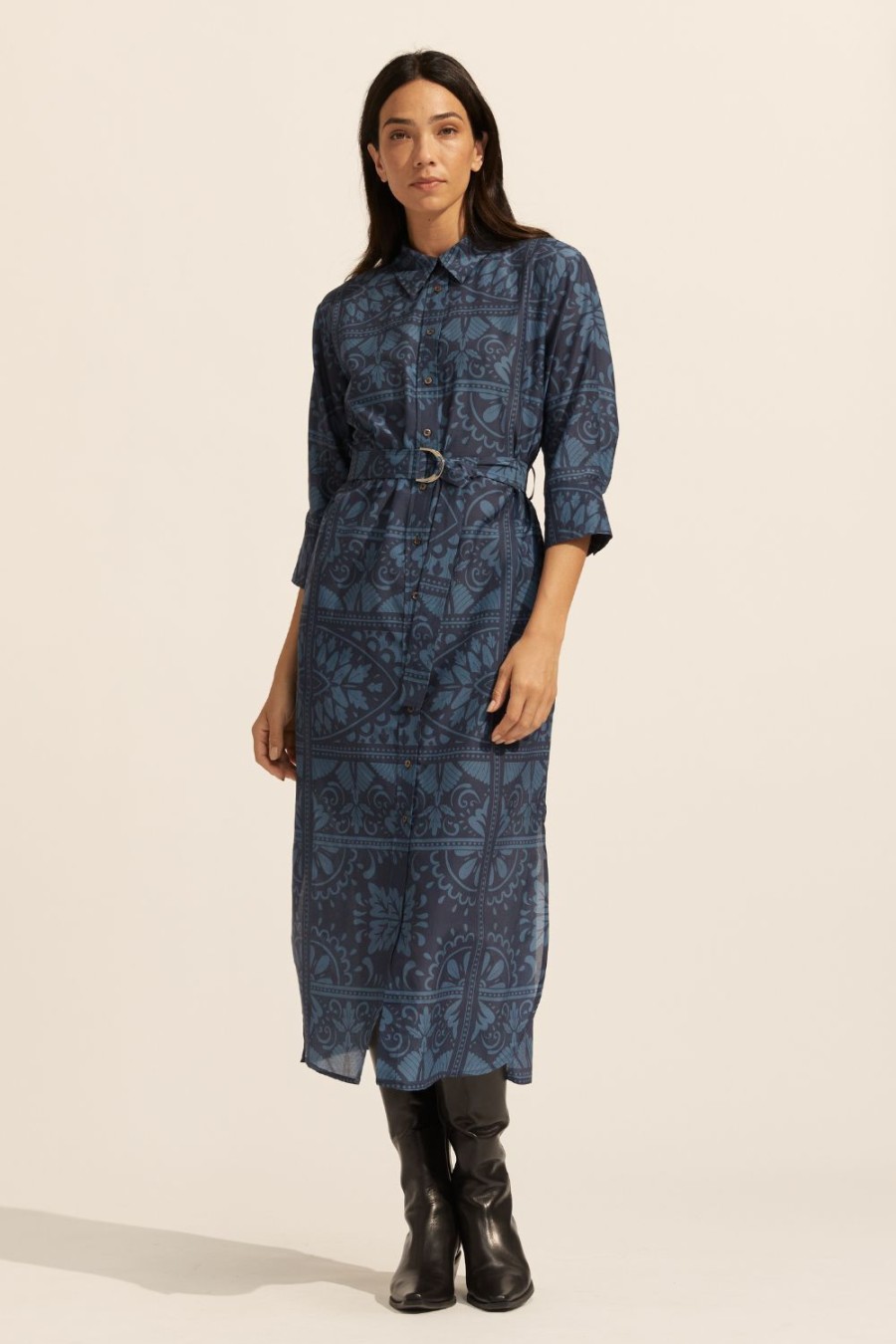 Zoe Kratzmann Pinpoint Dress-Indigo Mosaic Dresses