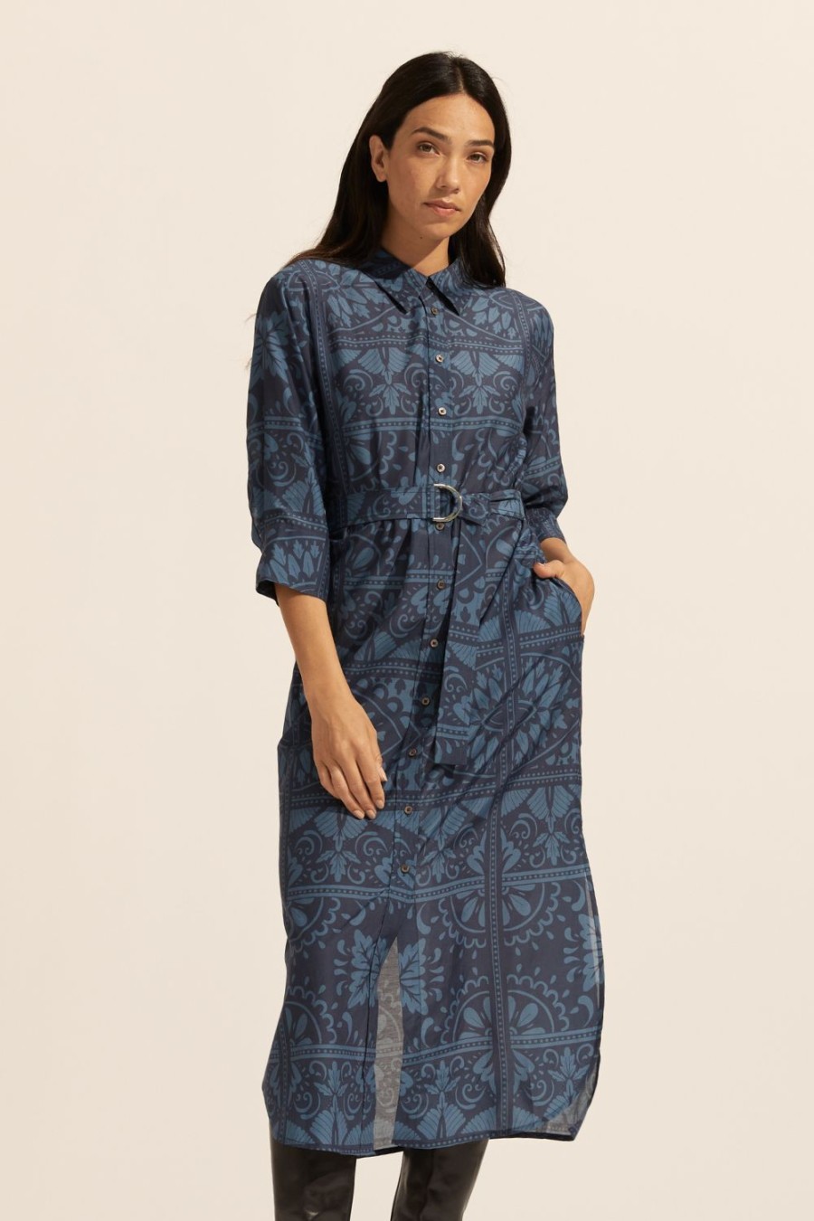 Zoe Kratzmann Pinpoint Dress-Indigo Mosaic Dresses