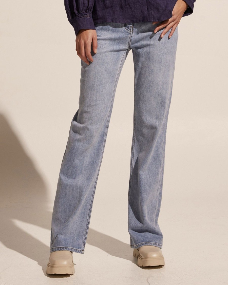 Zoe Kratzmann March Jean-Washed Denim Bottoms