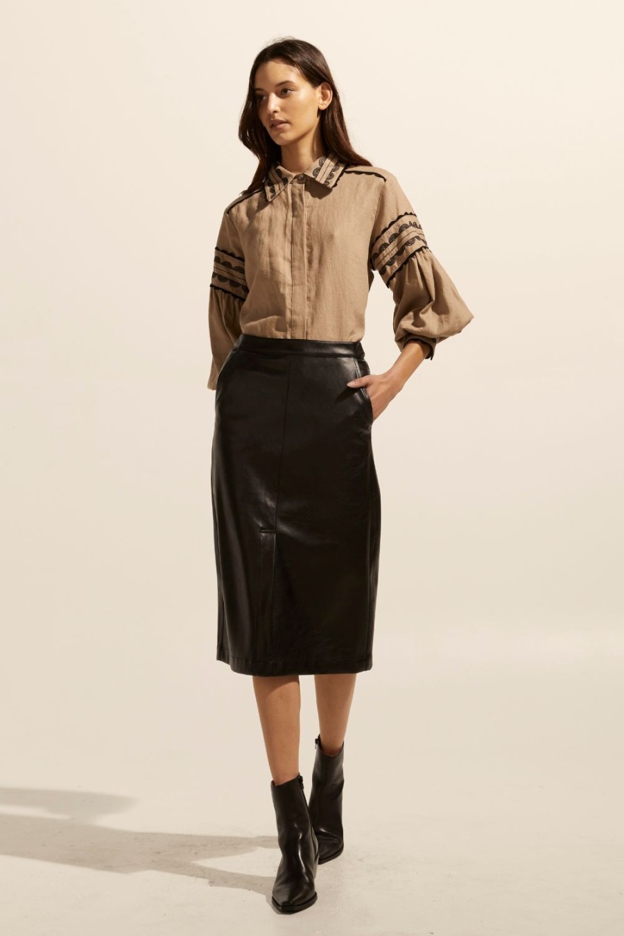 Zoe Kratzmann Halt Skirt-Black Bottoms