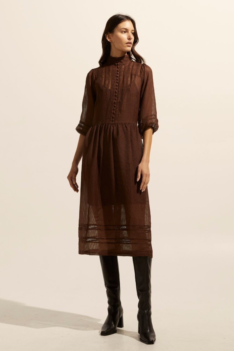 Zoe Kratzmann Declare Dress-Chocolate Dresses