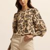 Zoe Kratzmann Beam Top-Ochre Floral Tops