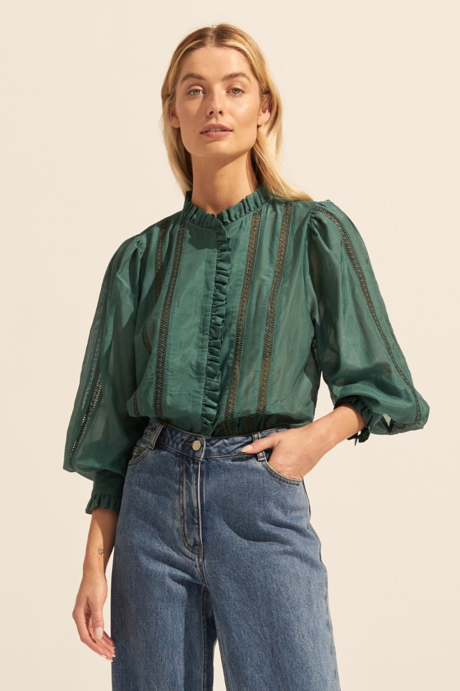 Zoe Kratzmann Swoon Top-Green Tops