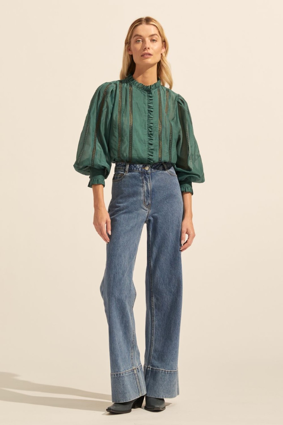 Zoe Kratzmann Swoon Top-Green Tops