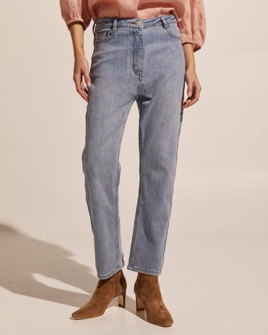 Zoe Kratzmann Union Jean-Washed Denim Bottoms