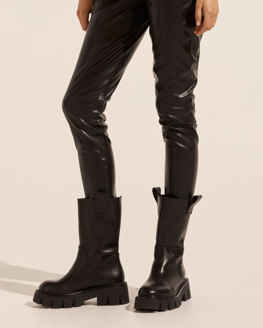 Zoe Kratzmann Aside Boot-Black Leather Boots