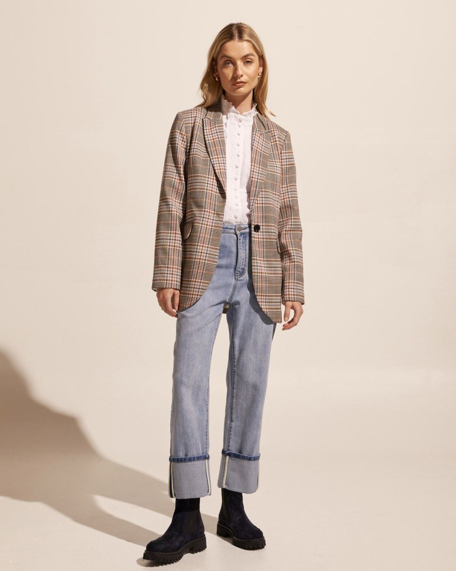 Zoe Kratzmann Index Jacket-Musk Check Jackets