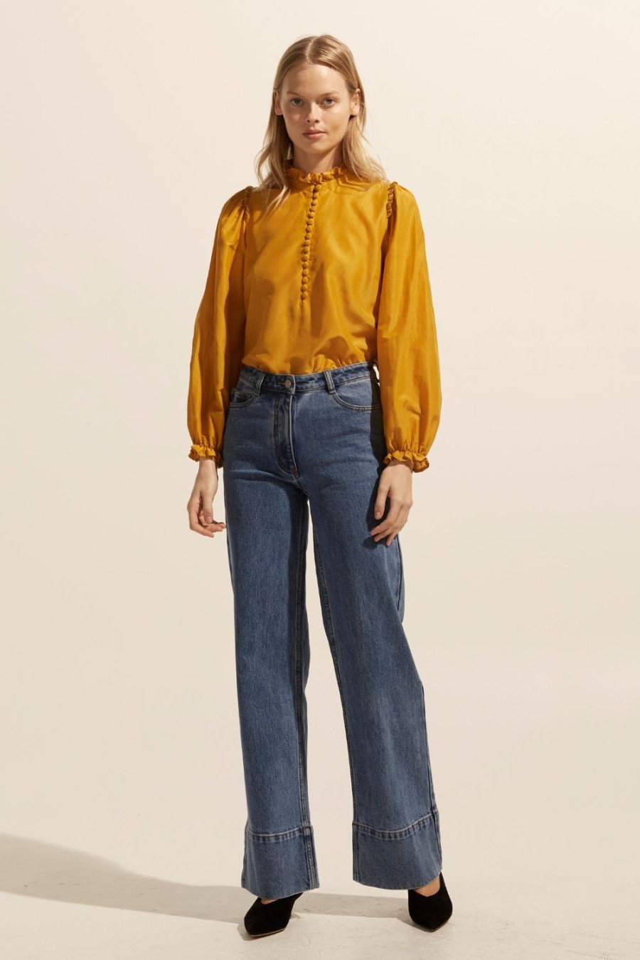 Zoe Kratzmann Context Top-Ochre Tops