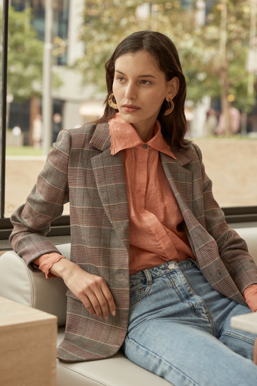 Zoe Kratzmann Scout Jacket-Clay Check Jackets