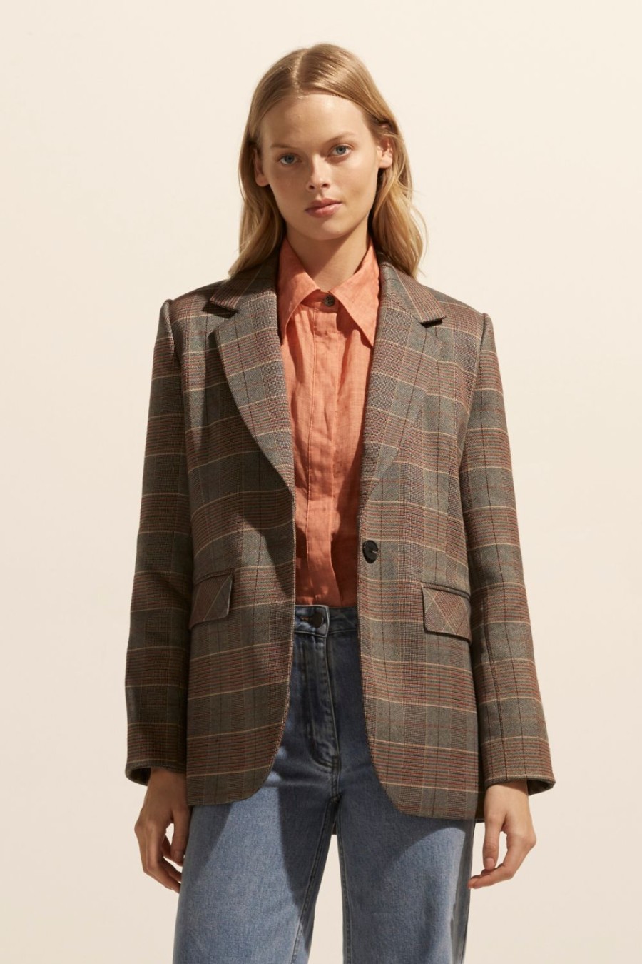 Zoe Kratzmann Scout Jacket-Clay Check Jackets