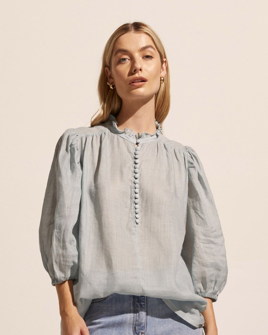 Zoe Kratzmann Lilt Top-Seafoam Tops