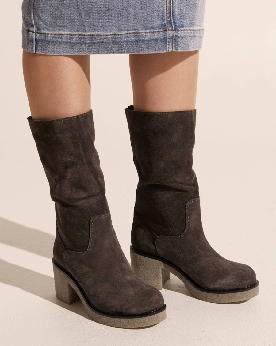 Zoe Kratzmann Need Boot-Grey Suede Boots