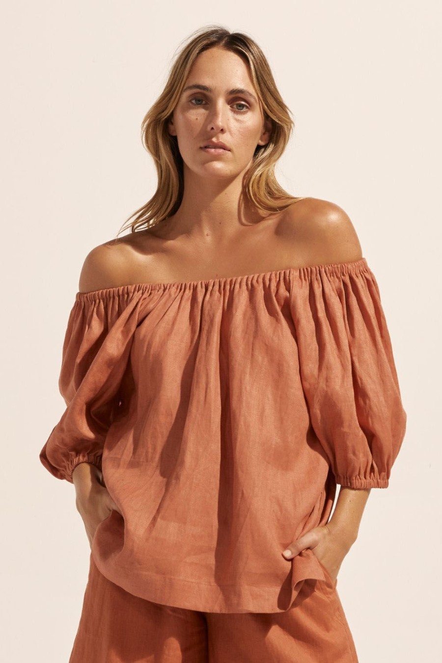 Zoe Kratzmann Nomad Top-Ginger Tops