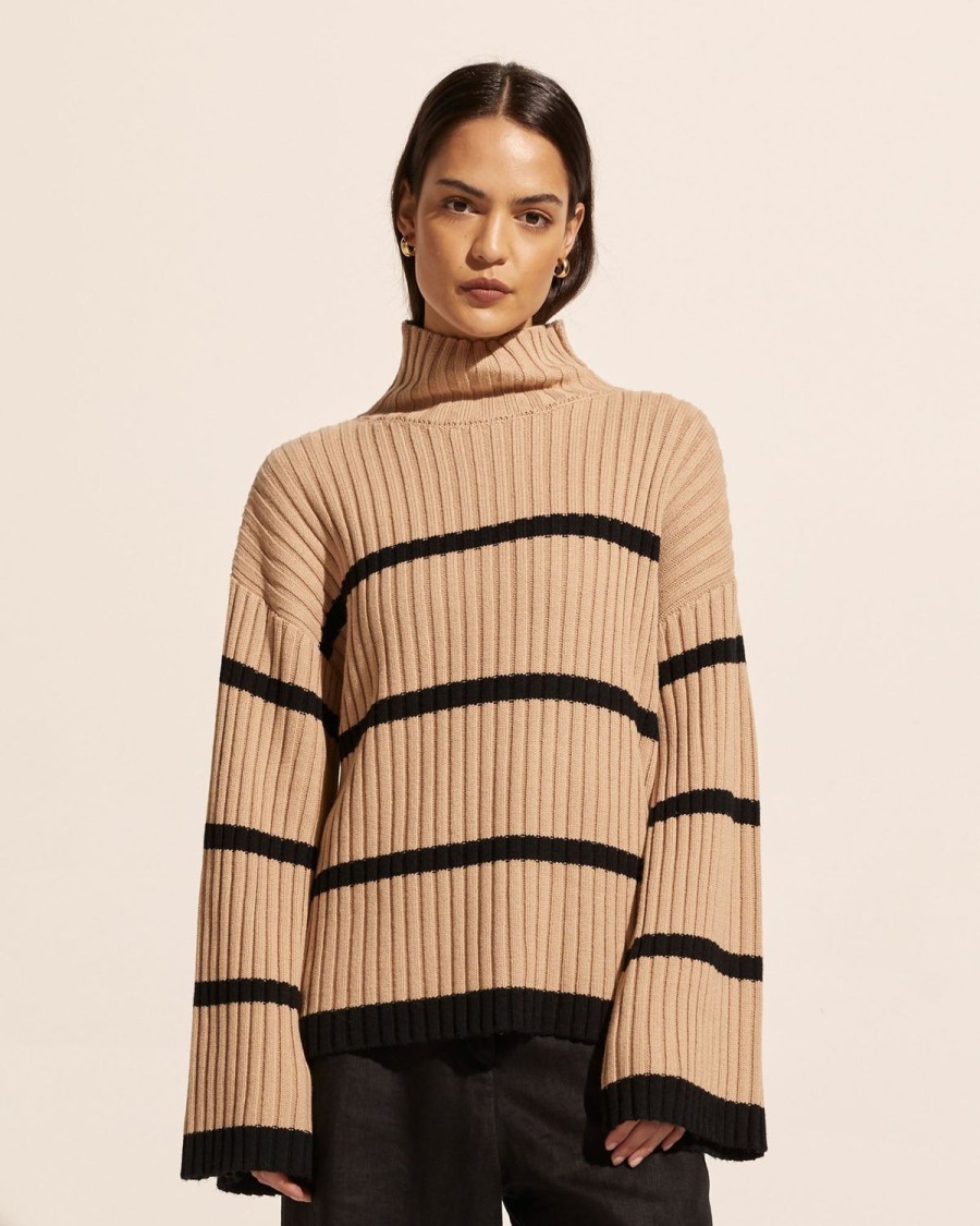 Zoe Kratzmann Privy Knit-Camel/Black Knitwear