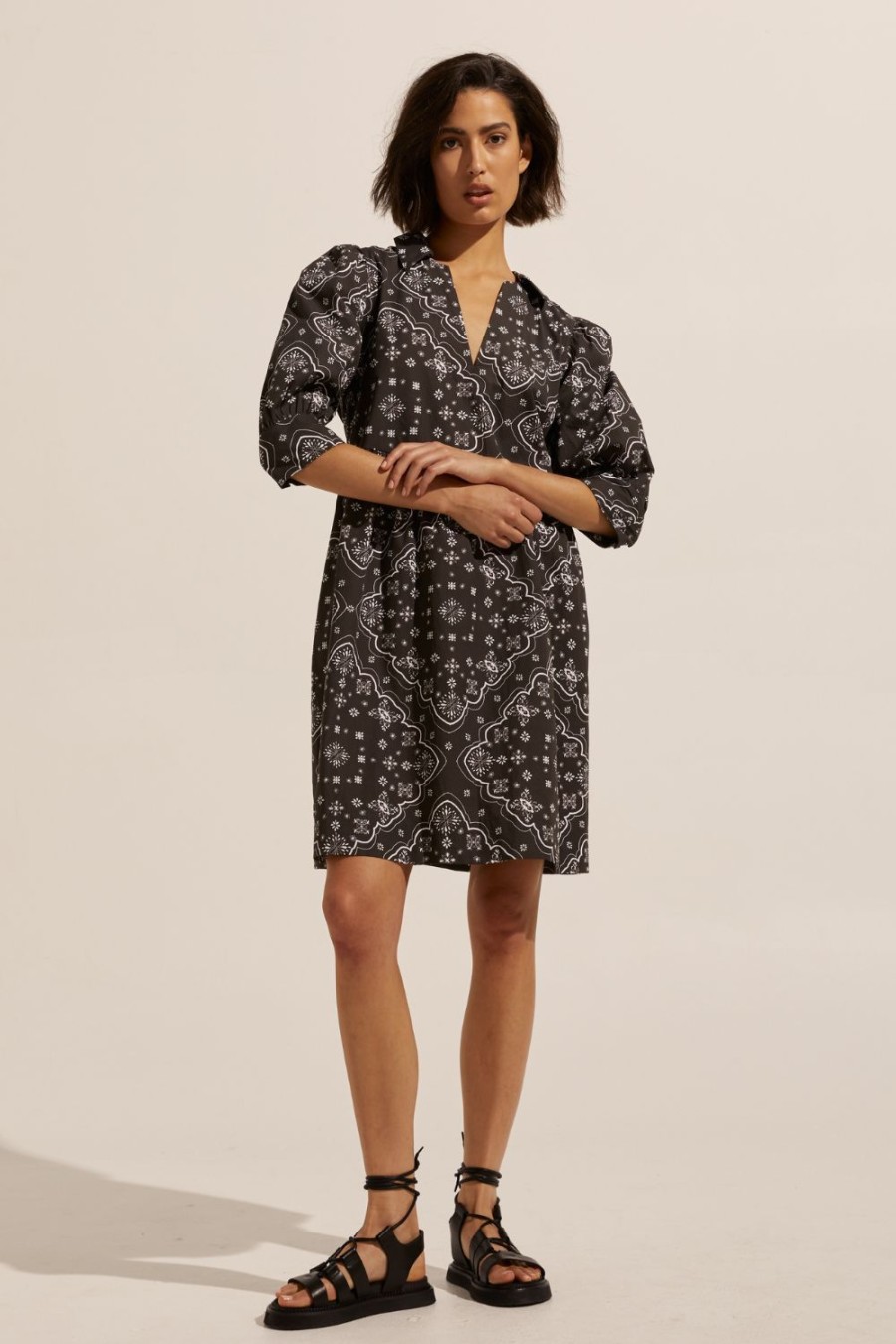 Zoe Kratzmann Cruise Dress-Black Bandana Dresses