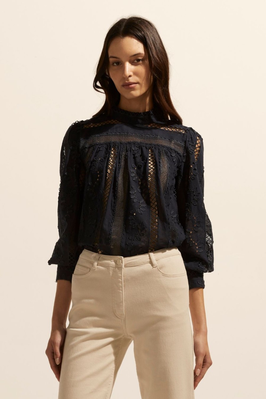 Zoe Kratzmann Glimpse Top-Indigo Tops