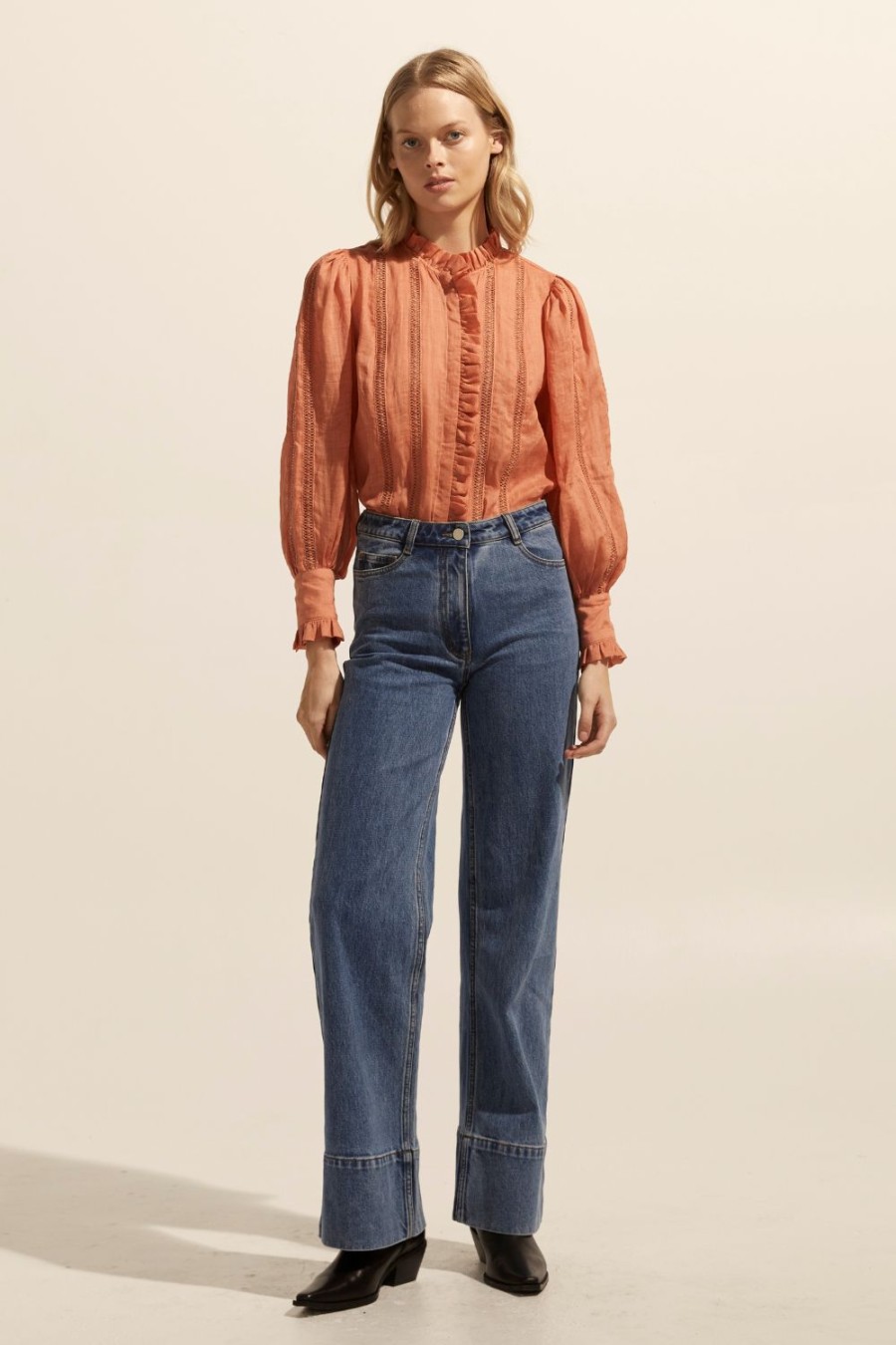 Zoe Kratzmann Swoon Top-Apricot Tops