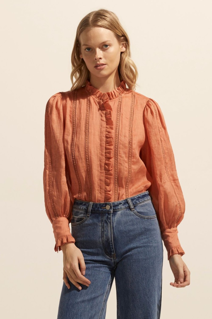 Zoe Kratzmann Swoon Top-Apricot Tops