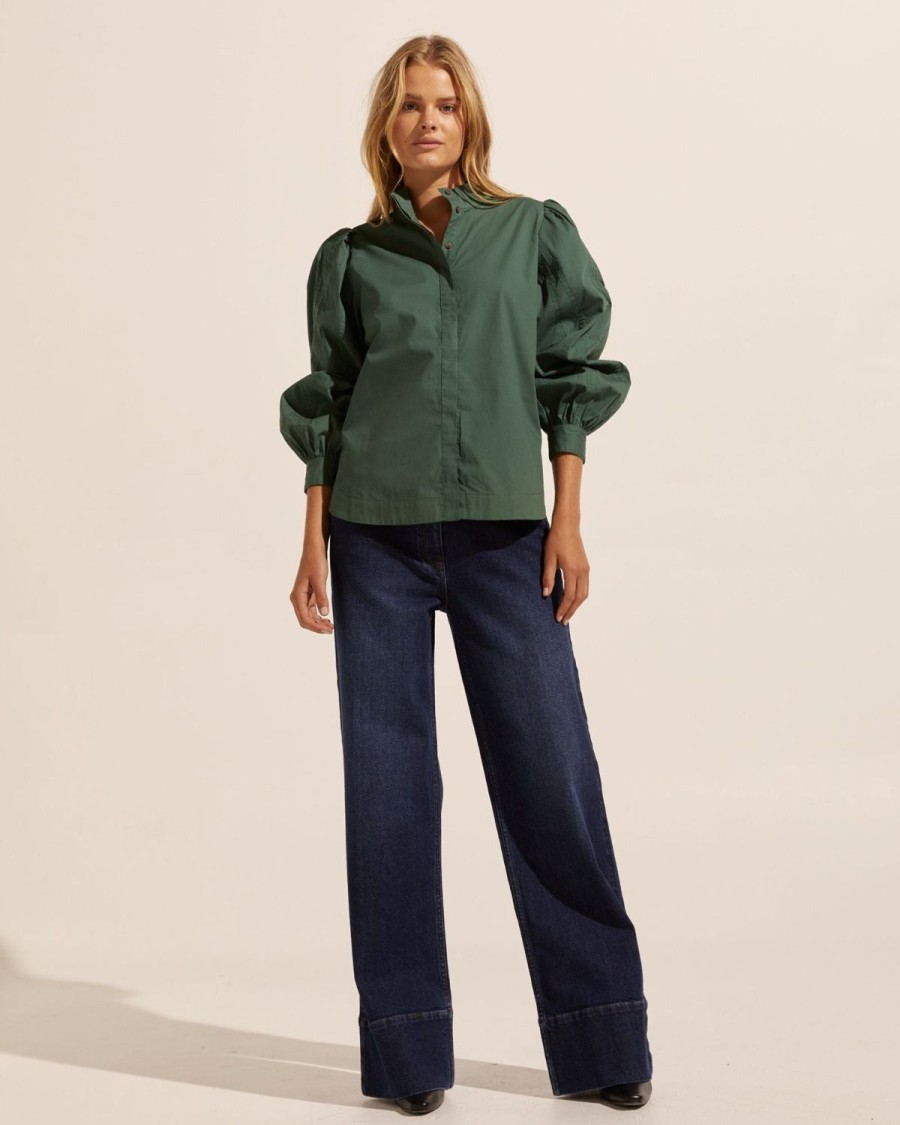 Zoe Kratzmann Oblige Top-Basil Tops