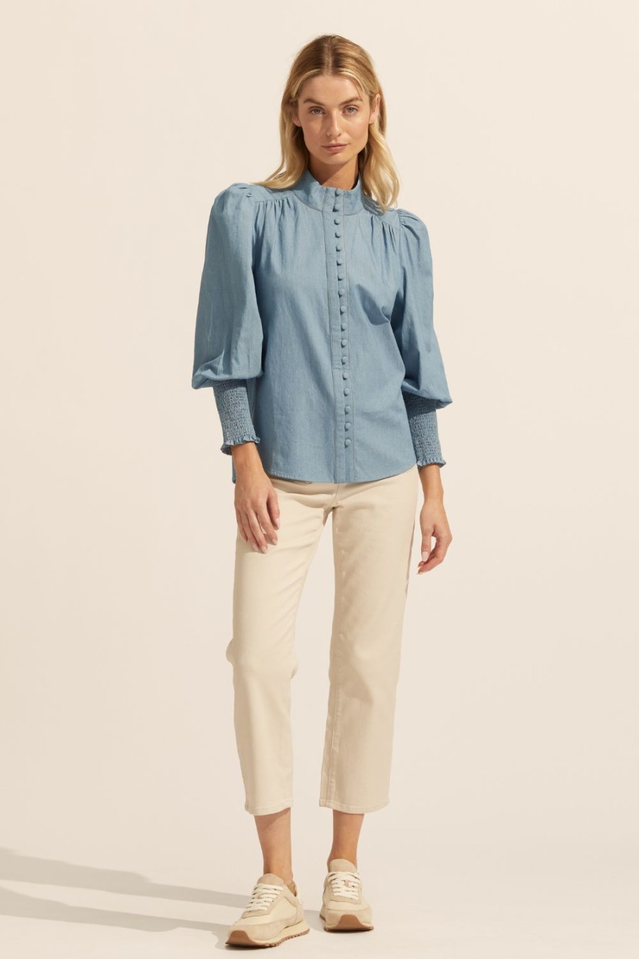 Zoe Kratzmann Pier Top-Chambray Tops