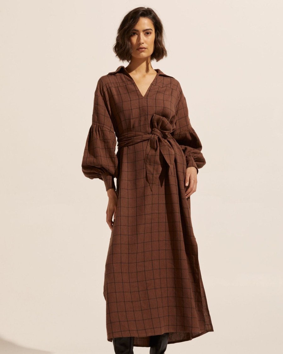 Zoe Kratzmann Beeline Dress-Chocolate Check Dresses