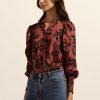 Zoe Kratzmann Beam Top-Clay Floral Tops