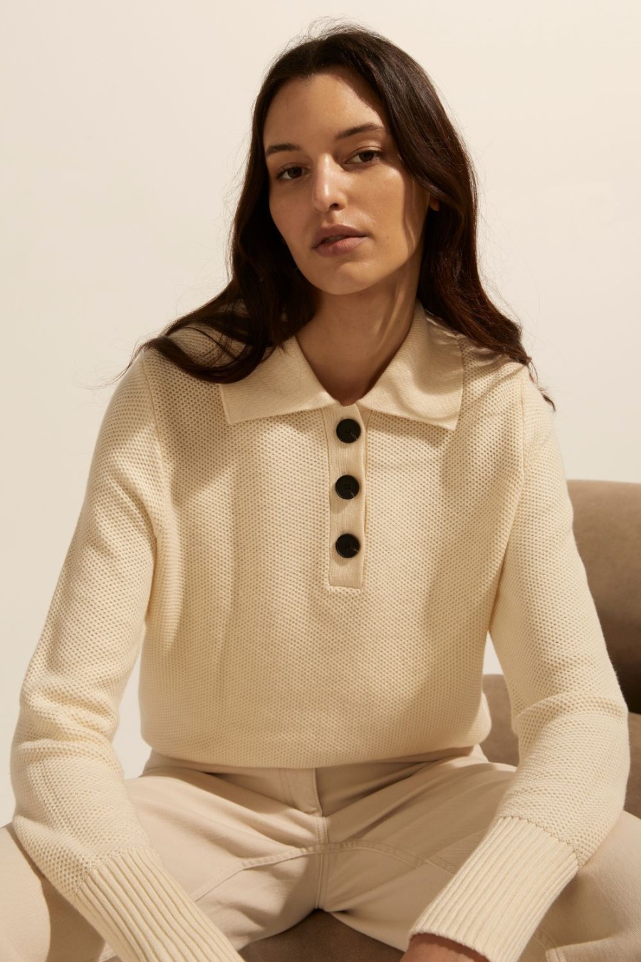 Zoe Kratzmann Engulf Knit-Cream Knitwear