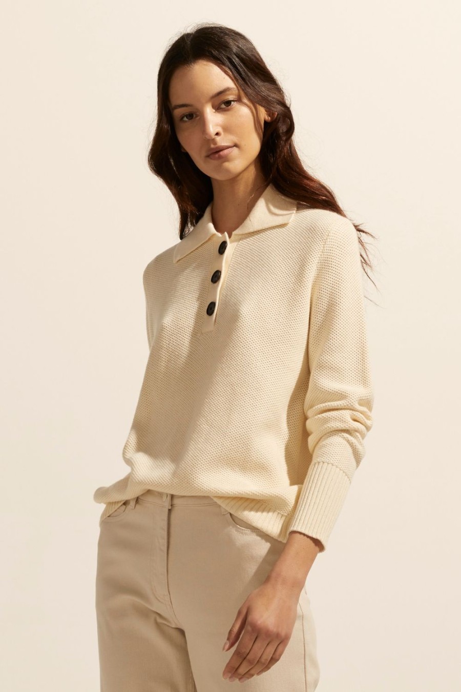 Zoe Kratzmann Engulf Knit-Cream Knitwear