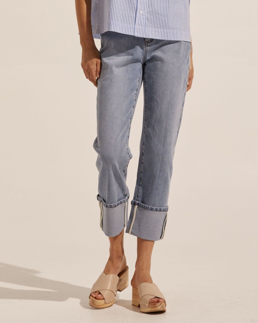 Zoe Kratzmann Journey Jean-Washed Denim Bottoms