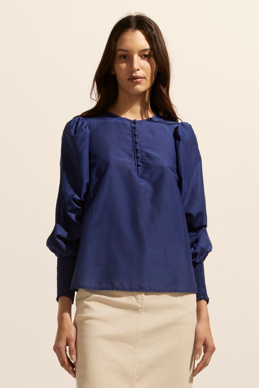 Zoe Kratzmann Beam Top-Slate Tops