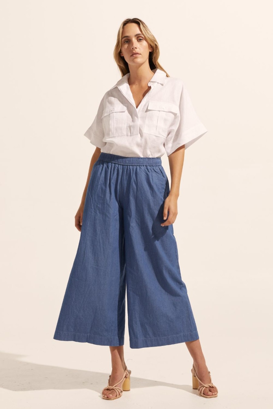 Zoe Kratzmann Stance Pant-Chambray Bottoms