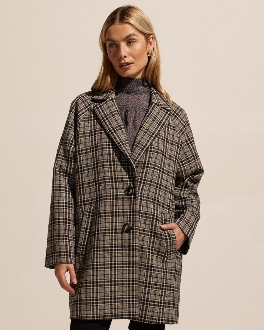 Zoe Kratzmann Transit Coat-Black Check Coats