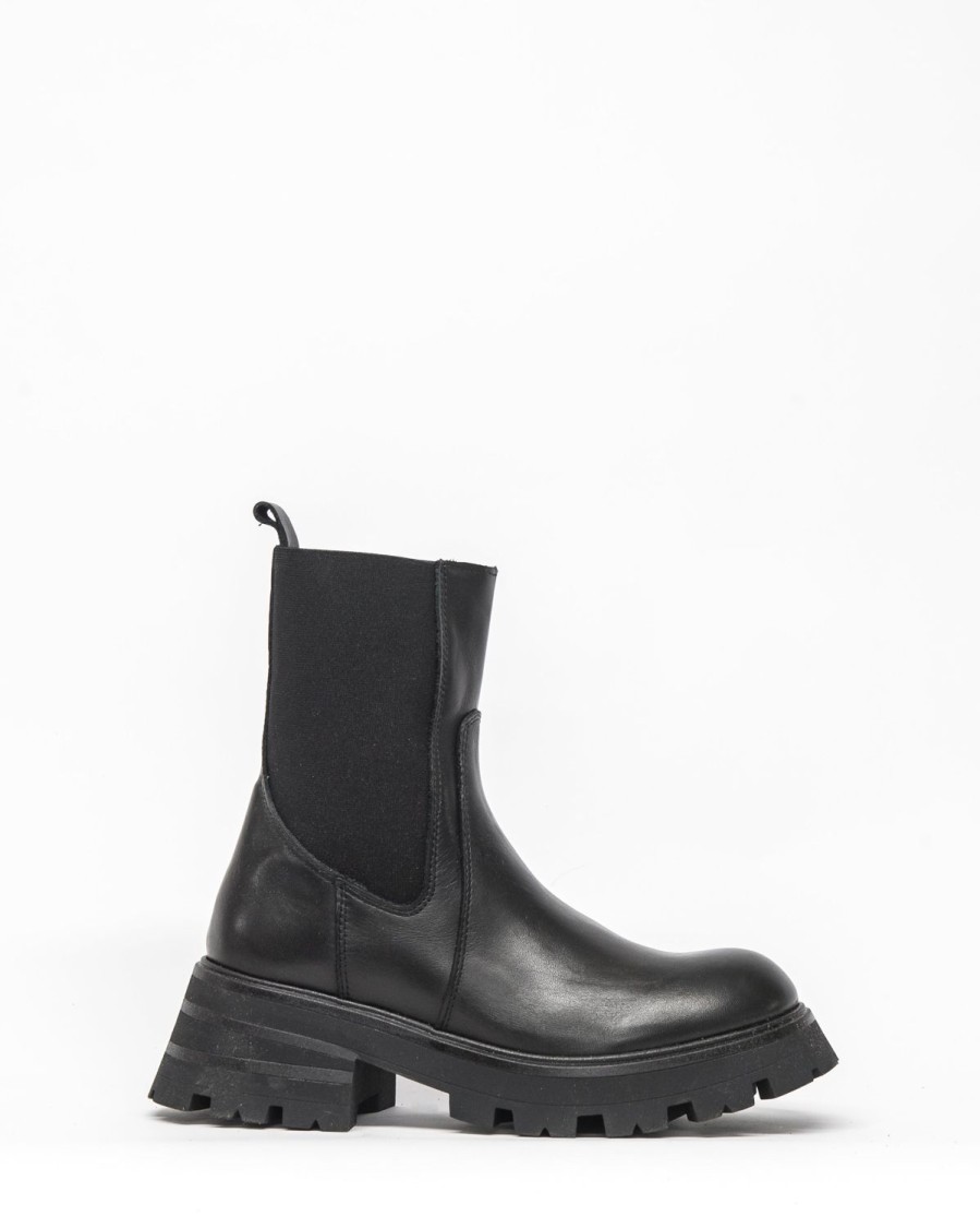 Zoe Kratzmann Inset Boot-Black Leather Boots